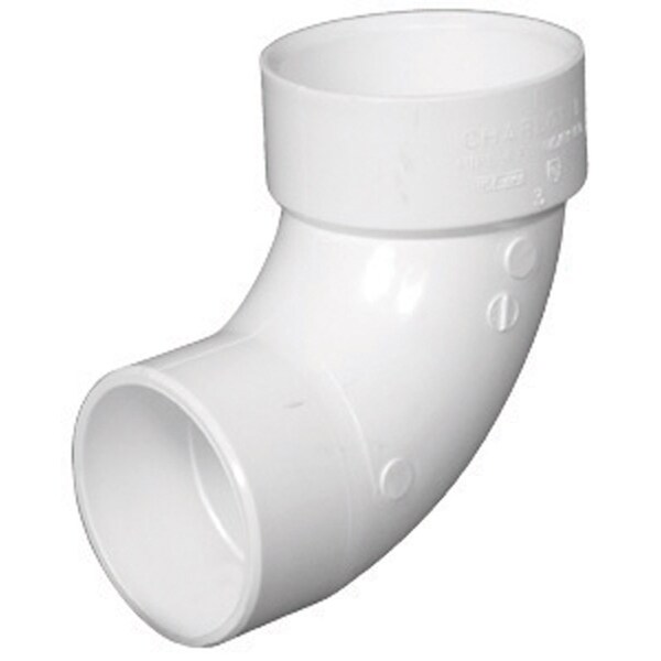 Charlotte Pipe And Foundry Charlotte Pipe Schedule 40 3 in. Hub X 3 in. D Spigot PVC 90 Degree Street Elbow 1 pk PVC003021200 - main